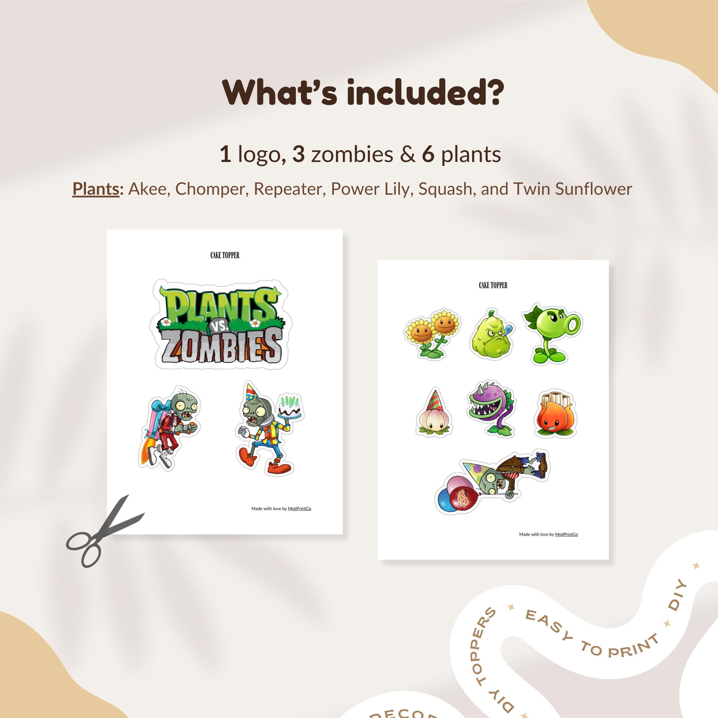 Figurines Plants Vs. Zombies - Lot De 8 Miniatures - Décoration Gâteau, Collection, Jouet - PVC Coloré
