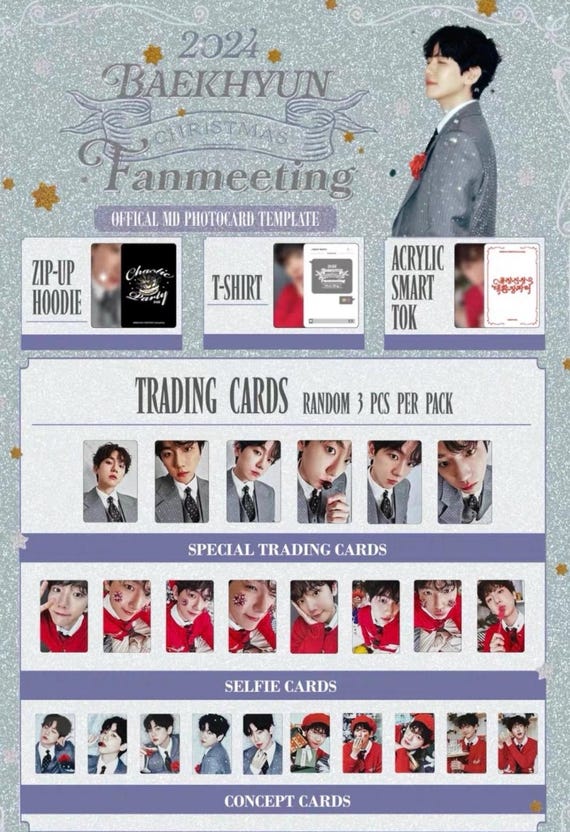 2024 Baekhyun Christmas Fanmeeting Party Trading Card