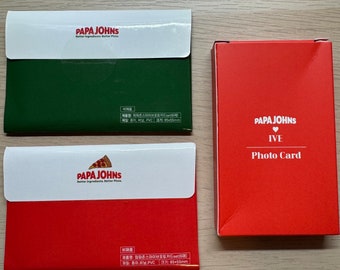 IVE - IVE papajohns フォトカード　セット IVE - IVE X PAPAJOHNS KOREA OFFICIAL EVENT PVC IVE PHOTOCARD