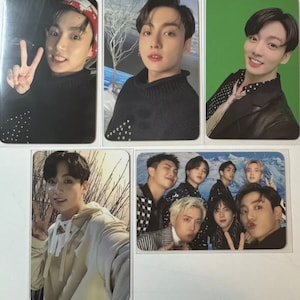BTS Jungkook Official Dicon Dfesta Photocard Set 5pcs Total With BTS Group Card