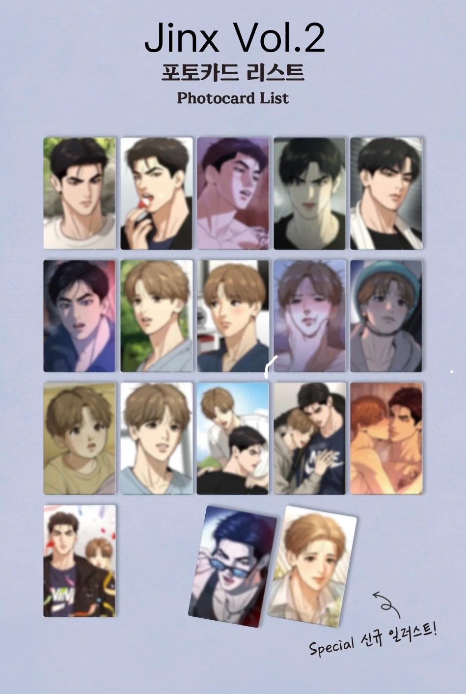Korean Manhwa Jinx Random Collection Photocard Official Brand New