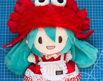 Hatsune Miku Cotton Doll Plush Toy 28cm Red Chef Maid Dress Set