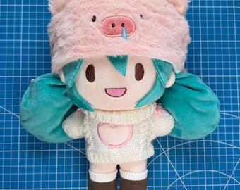 Hatsune Miku Plush Toy Cotton Doll 26cm Winter Pinky Dress Set