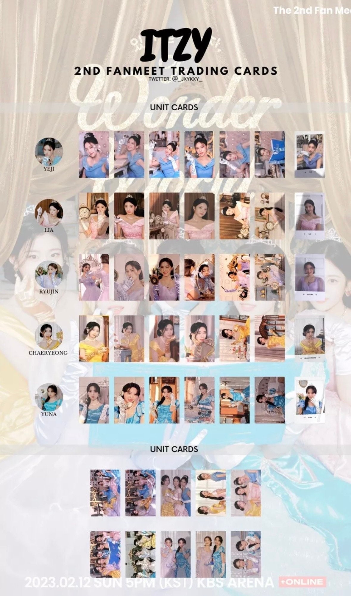 ITZY to Wonder World Fanmeeting Trading Card Official Brand
