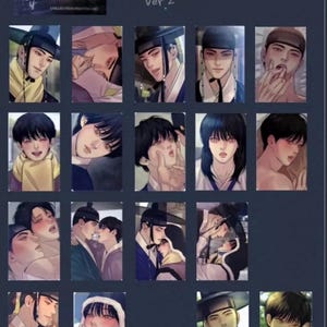 Colección aleatoria de tarjetas fotográficas de manhwa coreano Pintor de la noche, oficial, nueva y sellada (3 tarjetas/paquete)