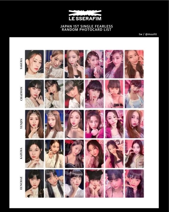 Sakura LE SSERAFIM FEARLESS Weverse japan photocard Complete