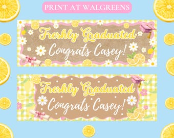 卒業パーティー用のカスタム卒業記念バナー - デジタルダウンロード - Walgreens/CVSで印刷