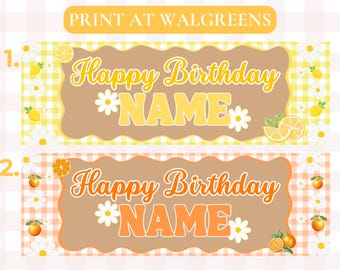 カスタムバースデーバナー - Walgreensで印刷 - デジタルダウンロード