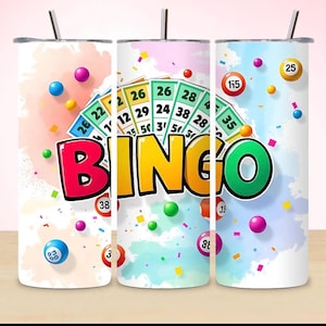 Bingo 20oz  Skinny Tumbler w/ Straw