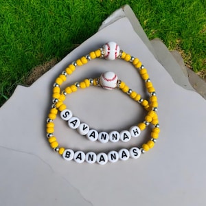 Savannah Bananas Baseball Bracelet  Set