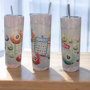 Bingo 20oz  Skinny Tumbler w/ Straw