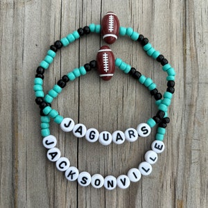 Jacksonville Jaguars Football Bracelet