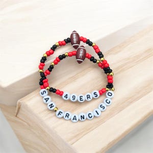 San Francisco 49ers Beaded Bracelet Set