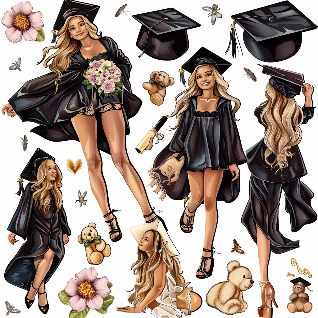 Watercolor Graduation Png, Graduation Cap, Graduation Clipart ...