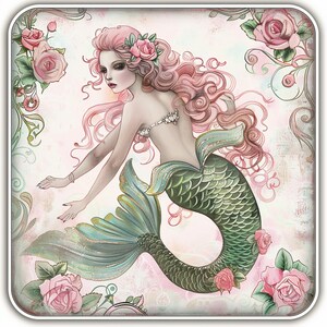 Mermaid Wall Art Canvas Gallery Wraps