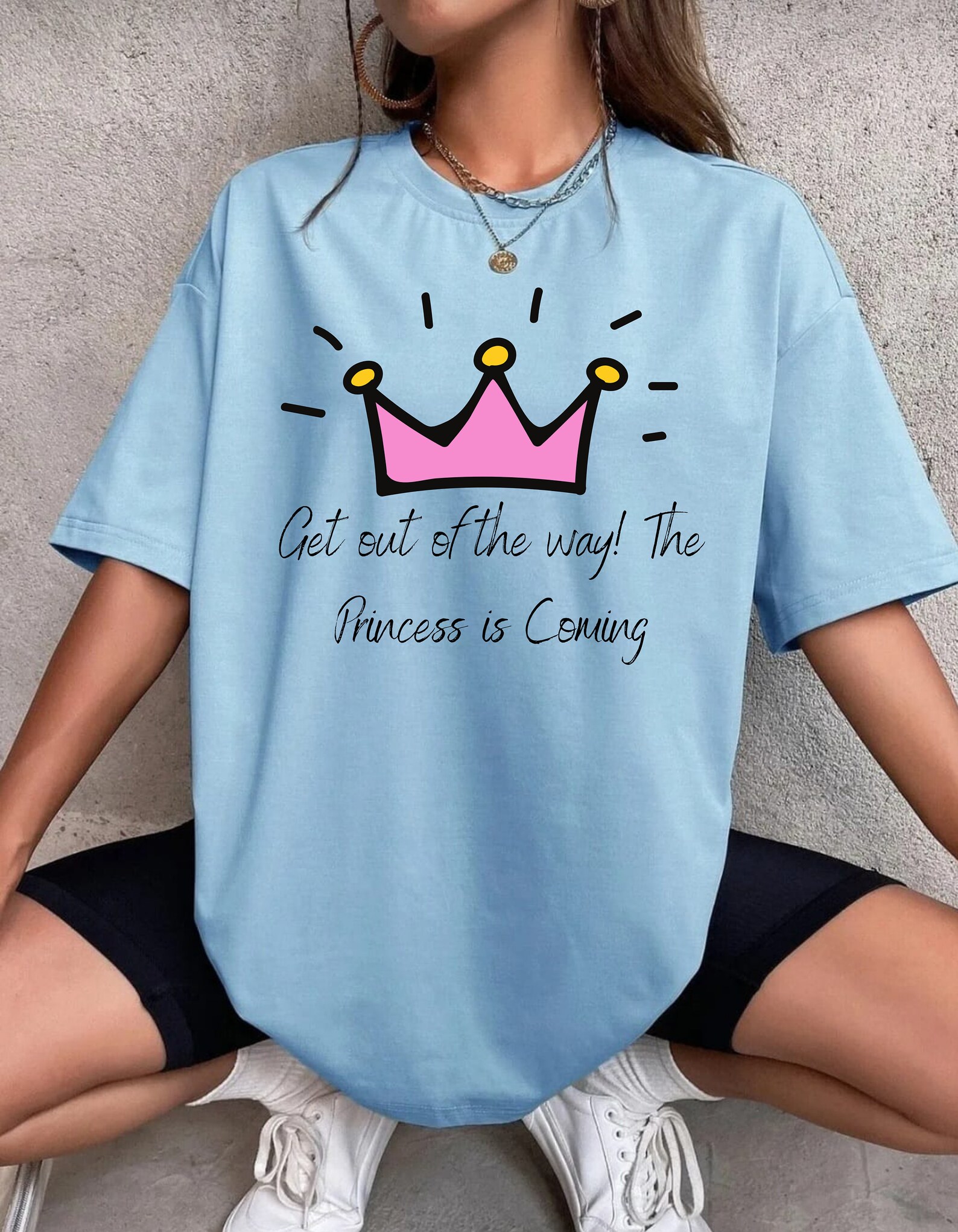 PRINCESS CROWN SHIRT - RAINBOW SILVER