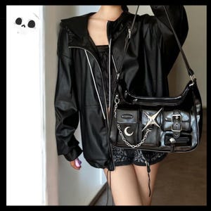 Diesel Black Pebbled Leather Boston Bag, Top Handle Zipper