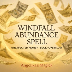 Windfall Abundance Energy - Unexpected Money, Luck, Overflow - Digital Delivery