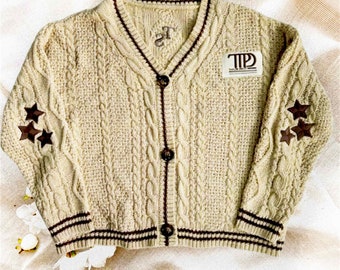 Taylor Swift TTPD Cardigan, The Torted Poets Department Cardigan, TS New Album Cardigan, Gift for Her