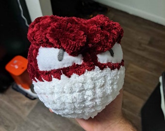 Red-White Spherical Monster Plushie