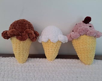 Ice Cream Crochet Plushie