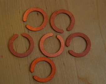 6 Small Vintage Copper "C's"