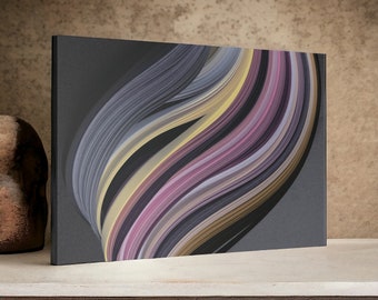 Color Strip Wave Canvas Wall Art.