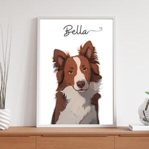 Portrait personnalisé de dessin animé d'animal de compagnie, portrait d'animal de compagnie de style Disney, portrait commémoratif d'animal de compagnie, illustration d'animal de compagnie personnalisée, portrait de dessin animé pour les amoureux des animaux de compagnie