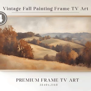 Fall Vintage Frame TV Art, Samsung Frame TV Art, Cozy Autumn Landscape Art, Thanksgiving TV Art, Antique Fall Art for Tv, Moody Fall Tv Art