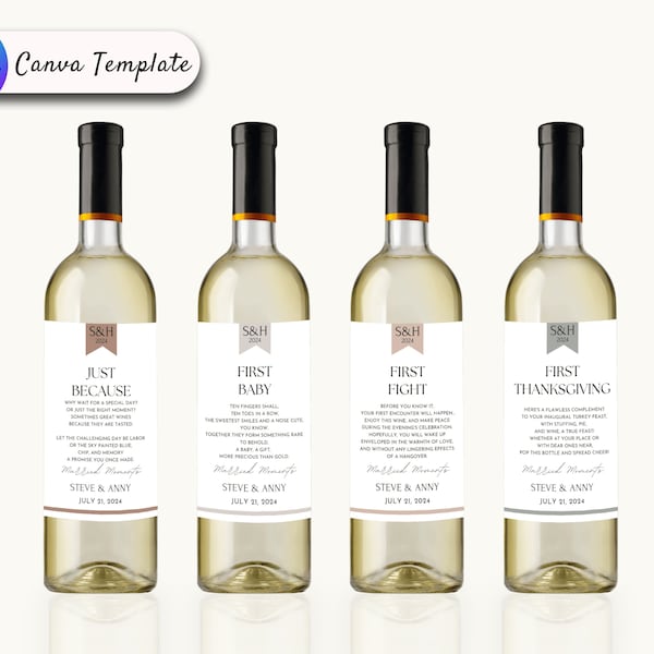 Milestone Wine Label - Etsy