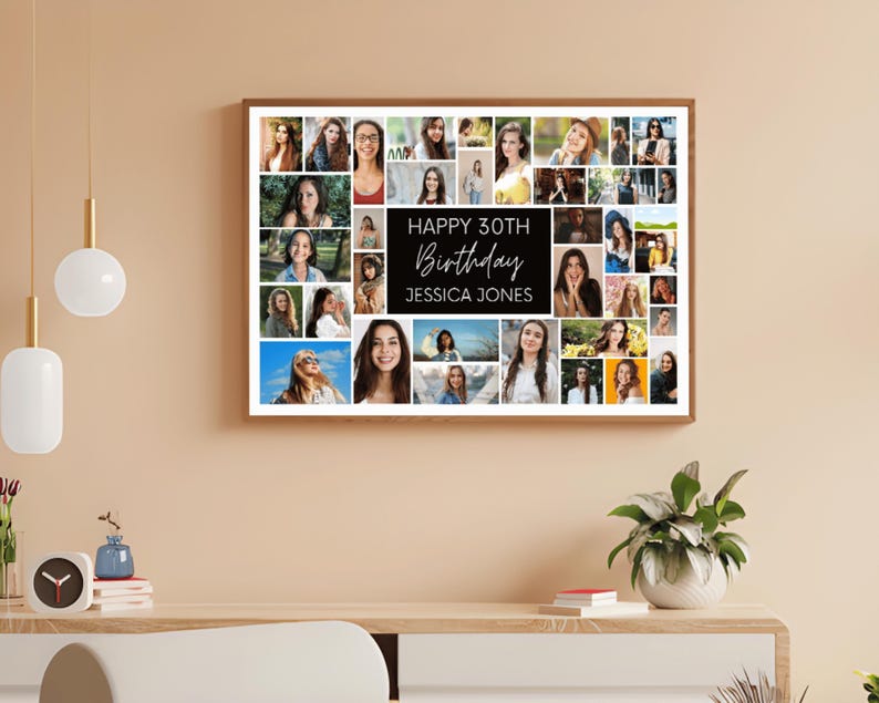 Photo Collage Birthday, Personalized Birthday Photo Collage, DIY