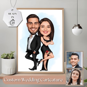 Cartoon Paar Porträt, personalisierte Hochzeit Cartoon Porträt, Paar Cartoon, Hochzeits- und Verlobungsgeschenk, benutzerdefinierte Karikatur, Paar Geschenk