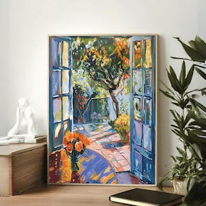 Manifesto della finestra aperta di Henri Matisse, dipinto del Fauvismo, decorazione murale di Matisse, manifesto della mostra d'arte moderna, scena costiera di Matisse, opera d'arte di Matisse