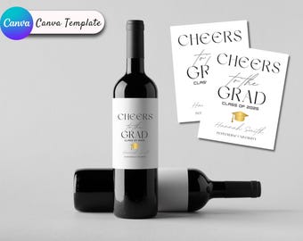 Graduation Labels, Personalized Graduation Wine Label, Custom Label for Grad Party, Nursing Graduation Wine Label, Graduation Bottle Sticker