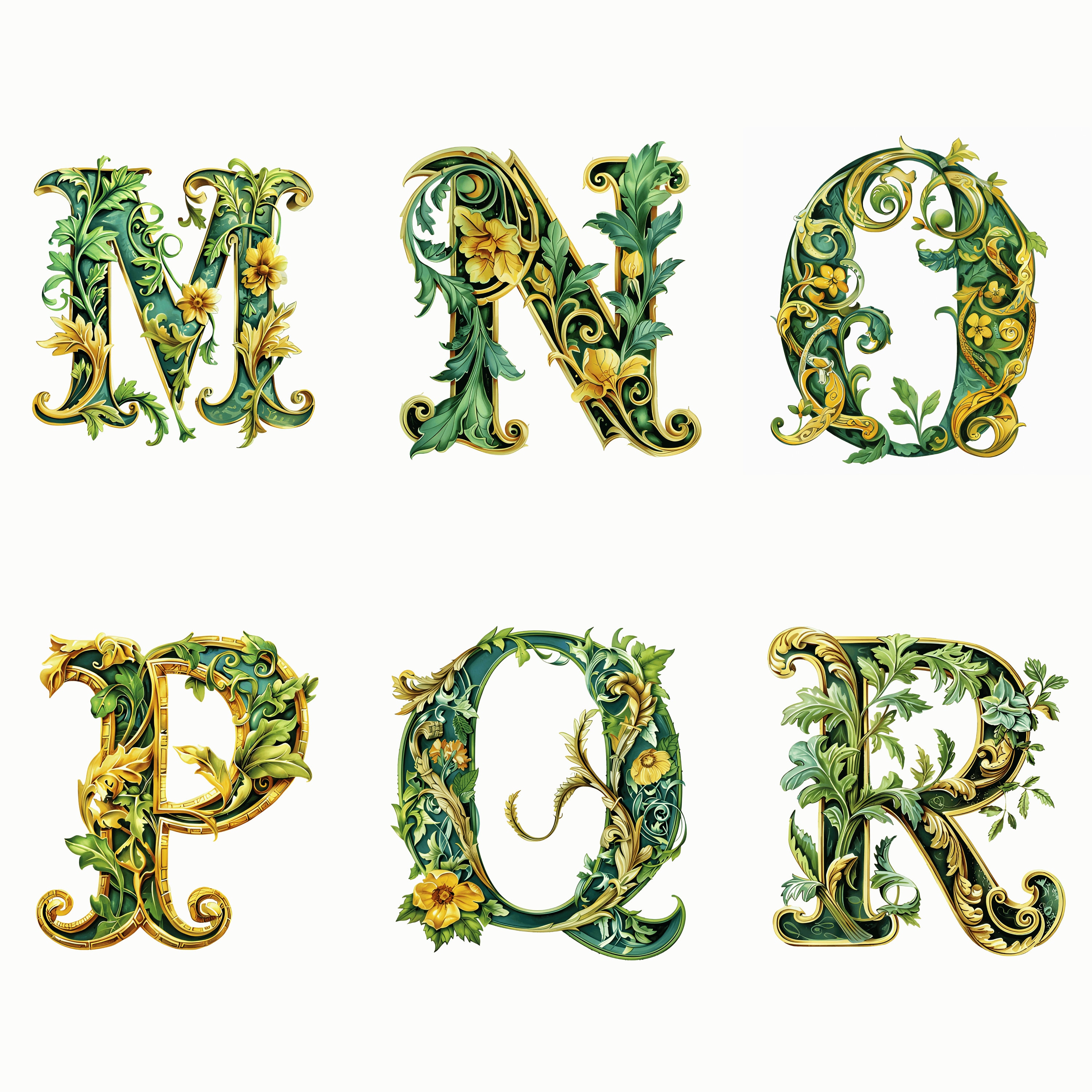 Floral Celtic Letters Illuminated Alphabet Art Fancy Decorative floral-celtic-letters-illuminated-alphabet-art-fancy-decorative