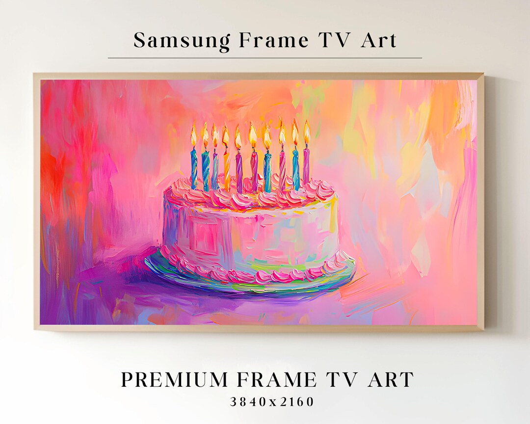 Birthday Frame Tv Samsung Frame Tv Art Birthday Happy Birthday Tv