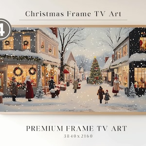 Frame TV Art Winter, Christmas Art for Frame TV, Winter Village Frame TV Art, Holiday Digital Tv Art, Festive Frame Tv Art, Winter Decor