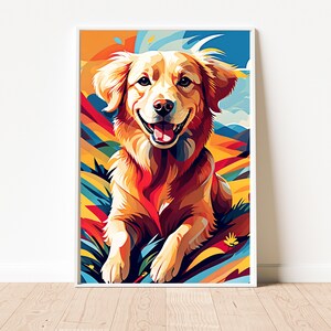 Custom Pet Portrait Pop Art, Pop Art from Photo, Dog and Cat Wall Art Gift, Personalized Pet Artwork Gift, Custom Animal Illustration Gift