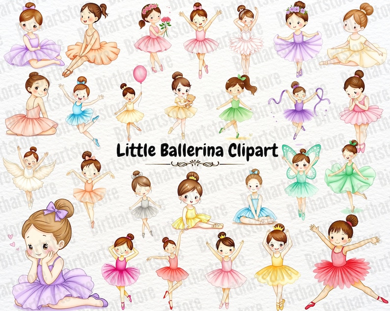 Little Ballerina Clipart, Princess Ballet Girl, Cute Dancer Clipart ...