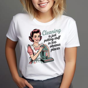 Rolig retro hemmafru PNG-paket | 40 sarkastiska vintage clipart-designer för sublimering | Kommersiell t-shirtdesign digital nedladdning bild 9