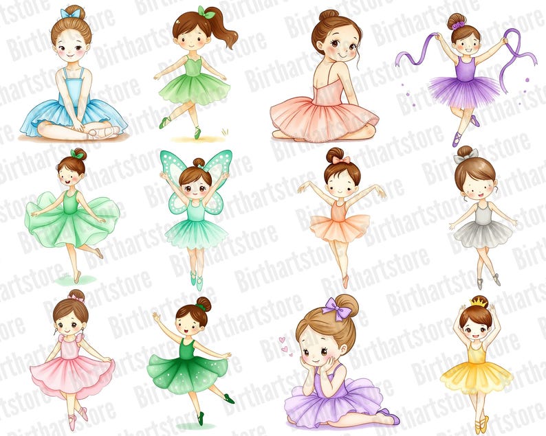 Little Ballerina Clipart, Princess Ballet Girl, Cute Dancer Clipart ...