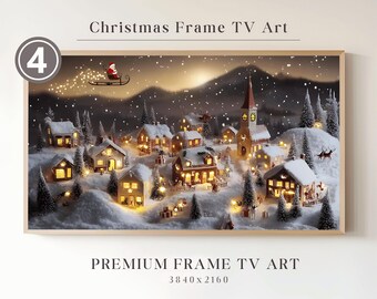Christmas Frame TV, Festive Frame Tv Art, Snowy Landscape Art for TV, Rustic Winter TV Art, Minimalist Christmas Tv Art, Holiday Home Decor