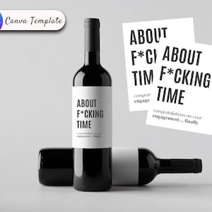 Etiqueta de vino divertida, etiqueta de botella de vino de compromiso, etiqueta de vino de propuesta de boda, regalo para el mejor amigo comprometido, regalo de vino para recién casados, regalo de boda
