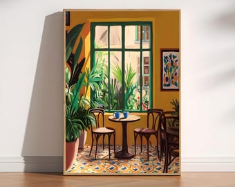 Henri Matisse Coffee Art Print, Cafe Wall Decor, Maximalist Kitchen Poster, Matisse Art Prints 40x50 cm, Gallery Exhibition Style