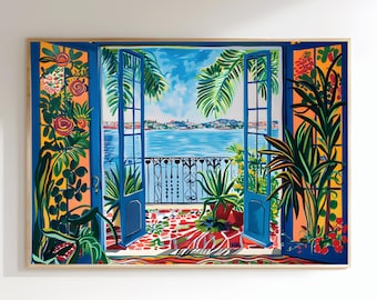 Open Window Henri Matisse Print, Matisse Art, Matisse Style, Vintage Wallart, Modern Exhibition Print, Wall Decor Matisse Poster Retro scene