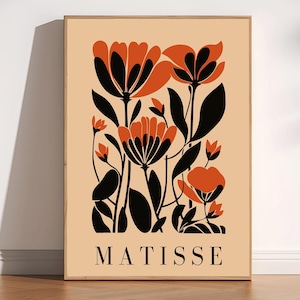 Exhibition Poster Matisse, Henri Matisse Flower Style Exhibition Poster, Famous Gallery Wall Art Print, Bedroom Living Room Art, Wall Decor