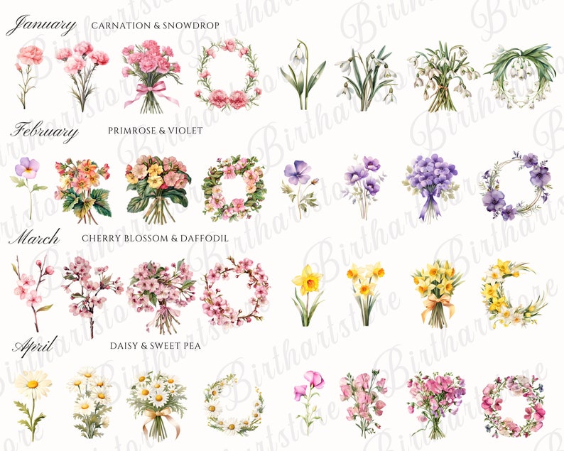 Line art birth month flowers clipart
Birth month bouquets clipart
Single birth month flower clipart
Birth month flower arrangements clipart
Birth month flower wreath clipart
Birth month flower borders clipart