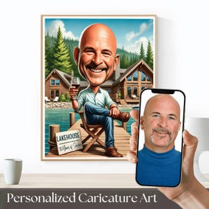 Caricatura di pensionamento, regalo divertente per il pensionamento in ufficio, regalo di pensionamento, regalo divertente dei cartoni animati per pensionati, regalo di pensionamento del capo, regalo di caricatura