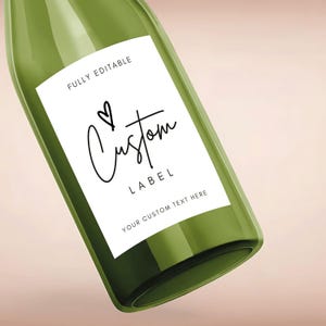 Editable Wine Label Template, Custom Wine Label Design, Wine Label Template, Personalized Wine Label, Custom Label Template, Wine Label Editable Design, Template for Custom Wine Label