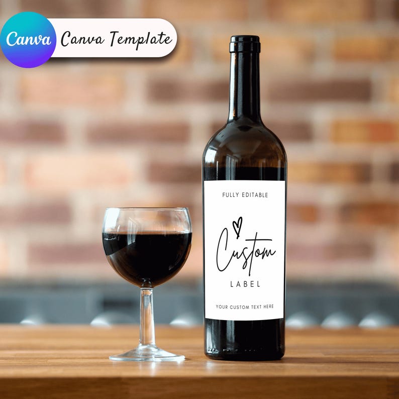 Custom Wine Template, Wine Label Template Editable, Wine Label Design Template, Personalized Wine Label Template, Editable Custom Label, Wine Label Design, Template for Wine Label, Custom Label Wine